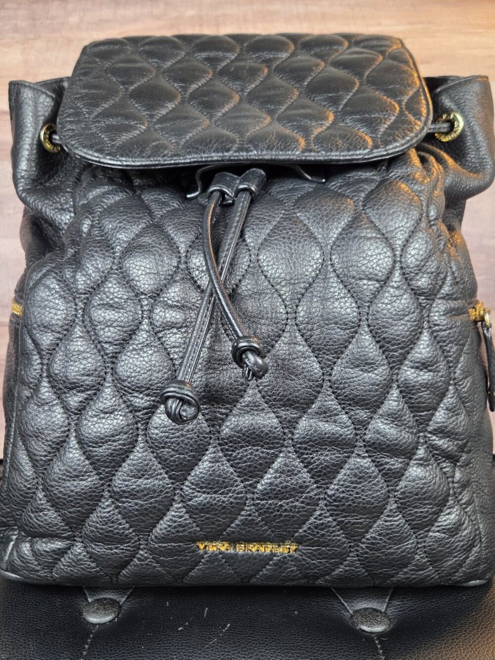 Vera Bradley Black Leather Amy Backpack